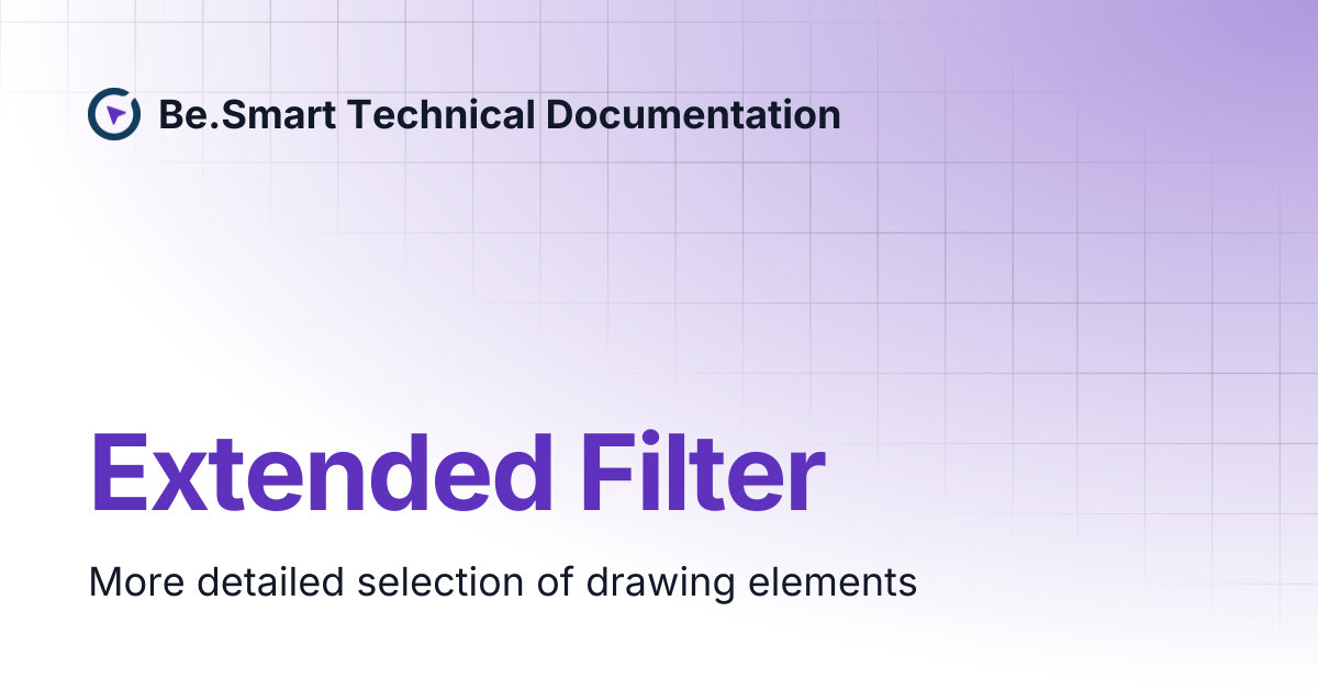 Extended Filter | Be.Smart Technical Documentation